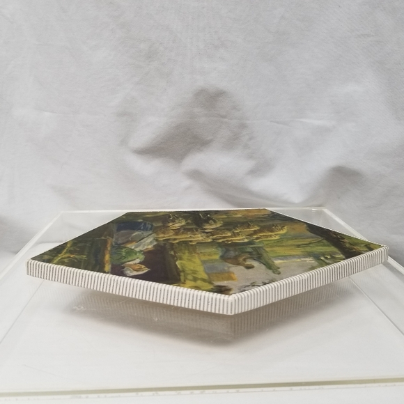 Vintage Original Print Boxed Set Swiss Handkerchiefs Lace Floral Embroidered - Picture 12 of 13